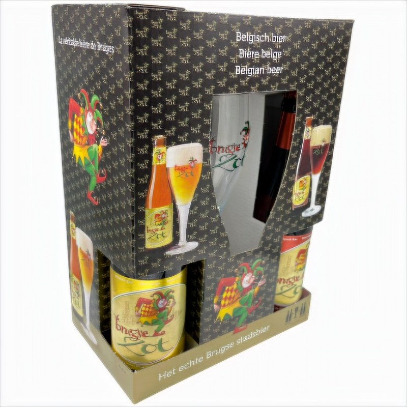 Estuche Brugse Zot 4 Botellas 33cl + Copa