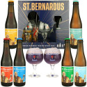 Estuche Saint Bernardus 6 Botellas 33cl + 2 Vasos