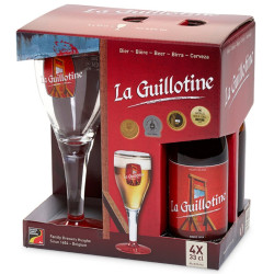 Estuche La Guillotine 4 Botellas 33cl + Copa