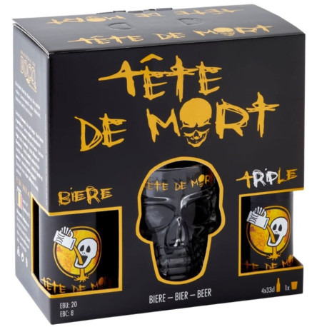 Estuche Tete De Mort 4 Botellas 33cl + Vaso